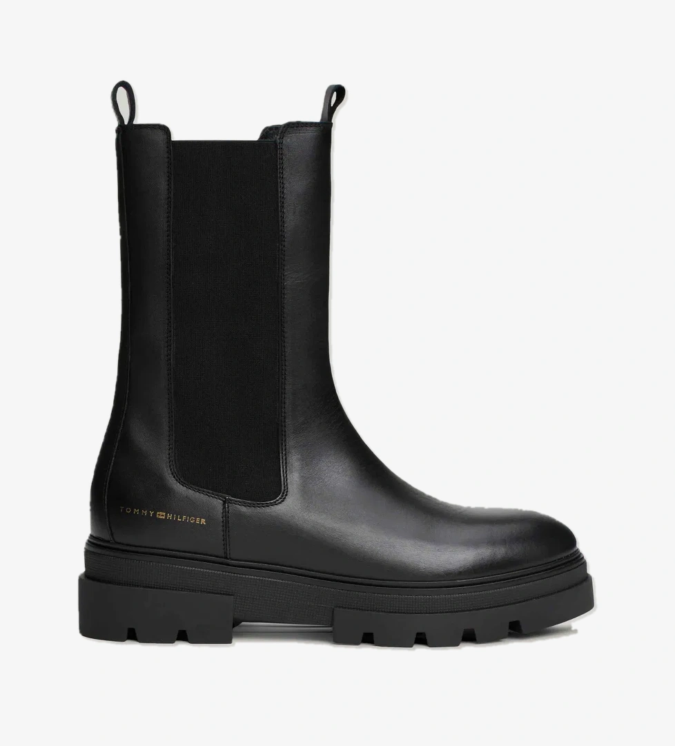 Tommy Hilfiger Tommy Hilfiger Monochromatic Chelse Kadın Siyah Bot | FashFed Siyah - 1. görsel