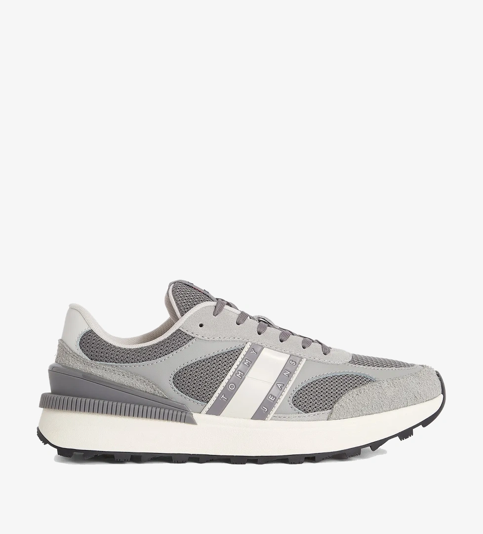 Tommy Hilfiger Technical Runner Ess Erkek Gri Sneaker - Görsel 1