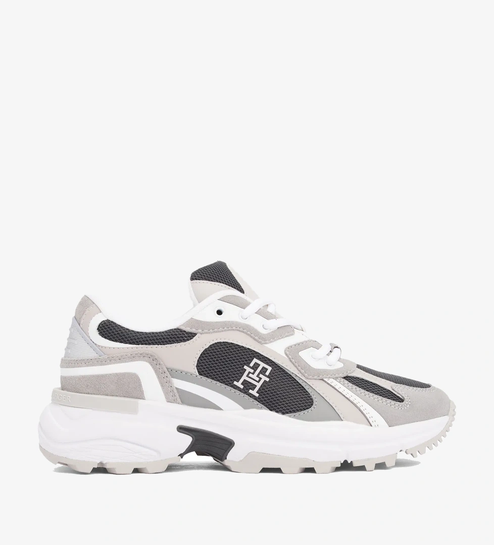 Tommy Hilfiger Modern Rugged Runner Kadın Gri Sneaker - Görsel 1