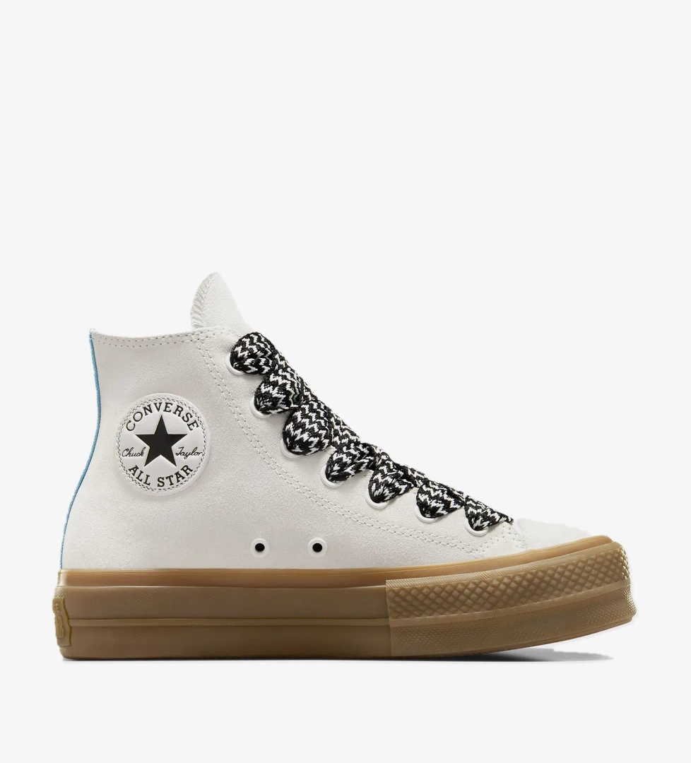 Converse Converse Chuck Taylor All Star Lift Kadın Krem Süet Platform Sneaker model görseli