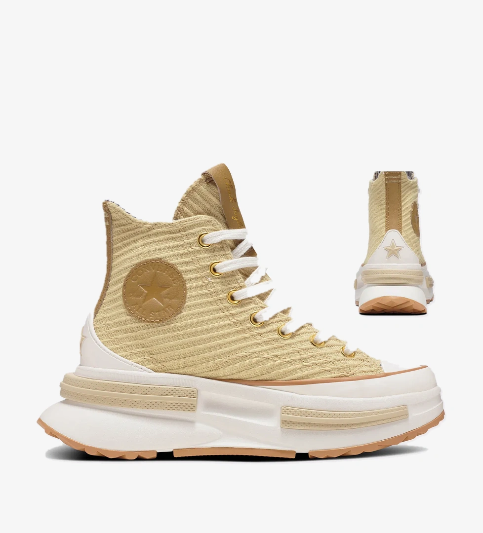 Converse Run Star Legacy Cx Platform Textured Unisex Sarı Platform Sneaker - Görsel 1