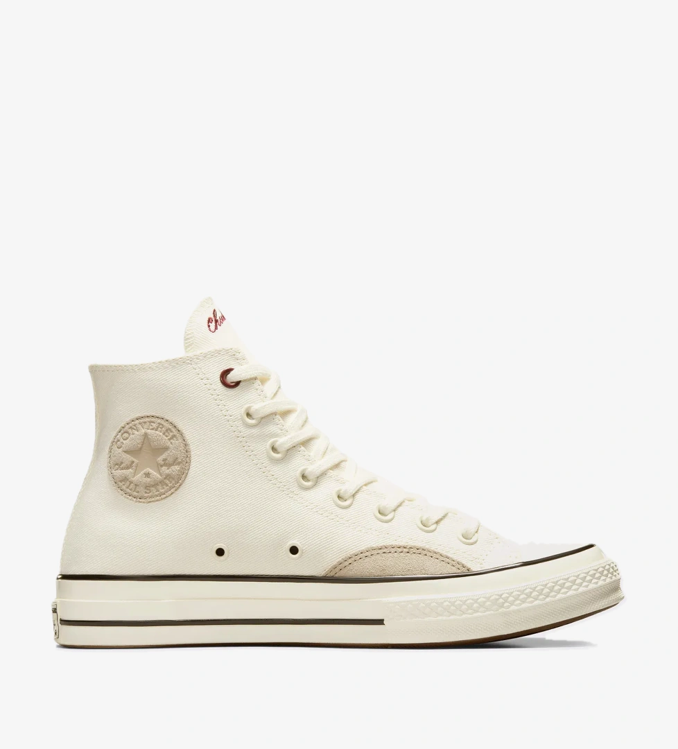 Converse Chuck 70 Mixed Materials Unisex Krem Sneaker - Görsel 1