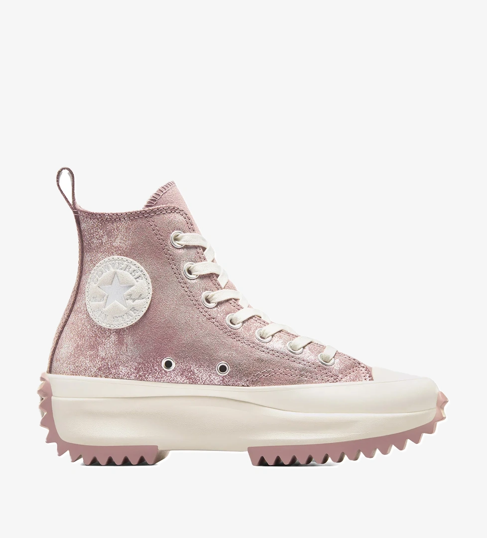 Converse Run Star Hike Unisex Pembe Süet Platform Sneaker - Görsel 1