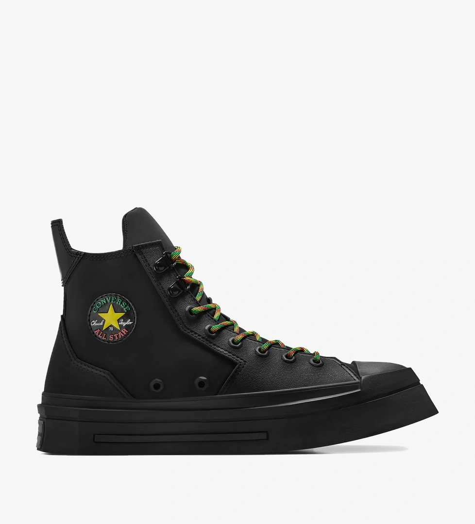 Converse Converse x Daily Paper Chuck 70 De Luxe Squared Unisex Siyah Platform Sneaker model görseli