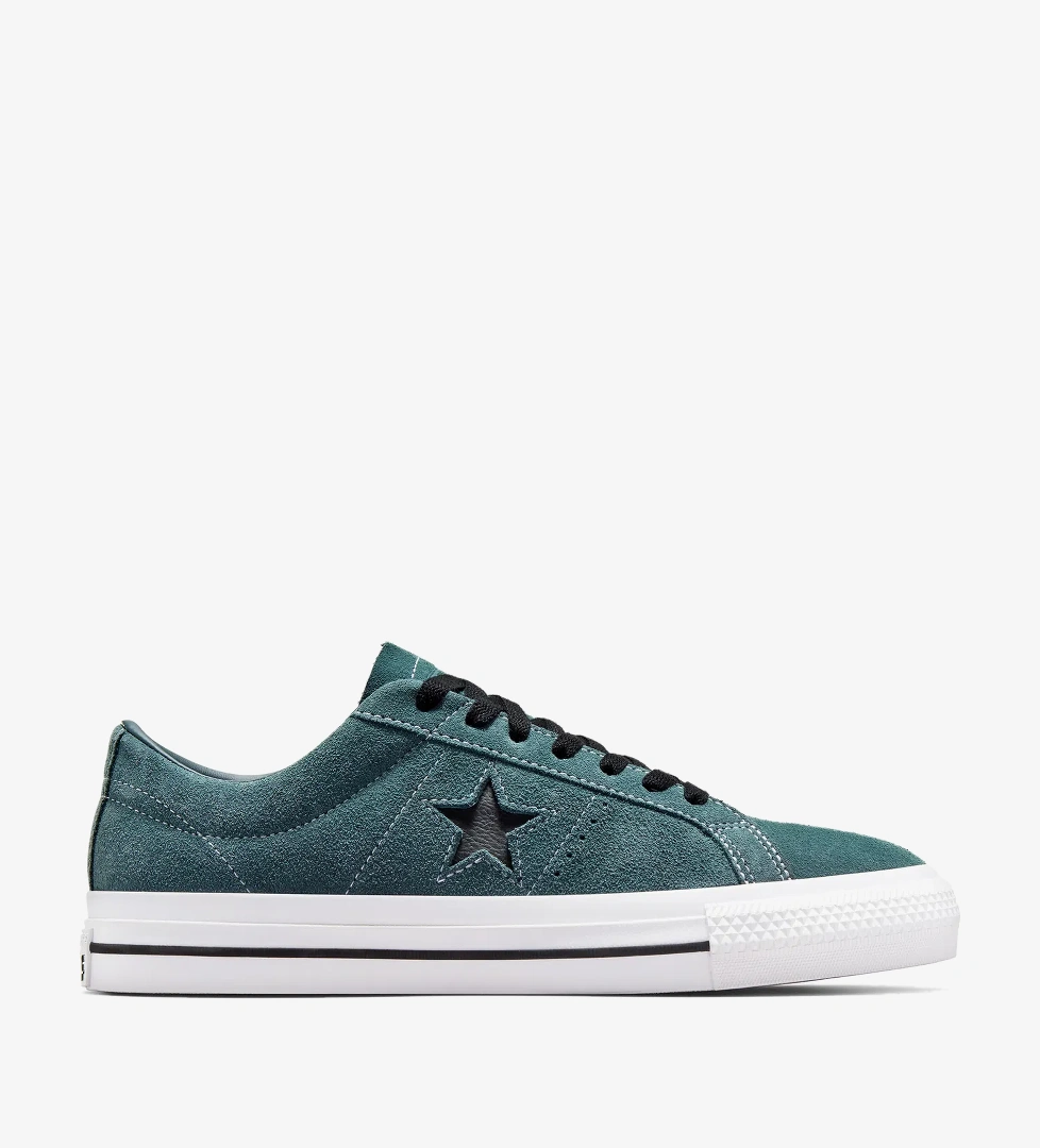 Converse One Star Pro Unisex Yeşil Süet Sneaker - Görsel 1