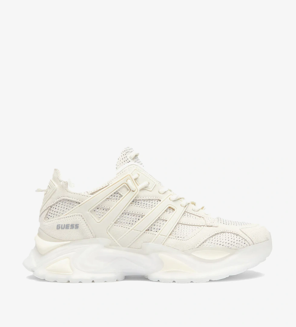 Guess Belluna Suede Kadın Beyaz Sneaker - Görsel 1