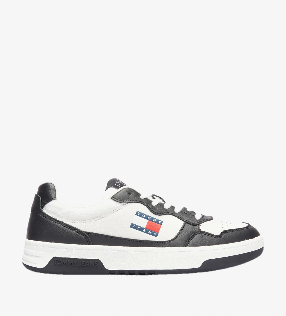 Tommy Hilfiger Cupsole Leather Ess Erkek Beyaz Sneaker