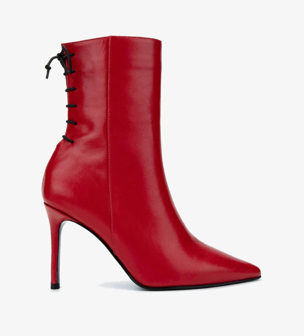 Valmenti Kadın . Kırmızı Topuklu Bot - Görsel 1