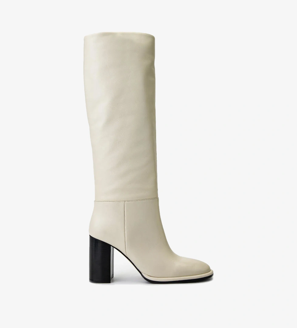 Valmenti Kadın Hakiki Deri Beyaz Casual Çizme - Görsel 1