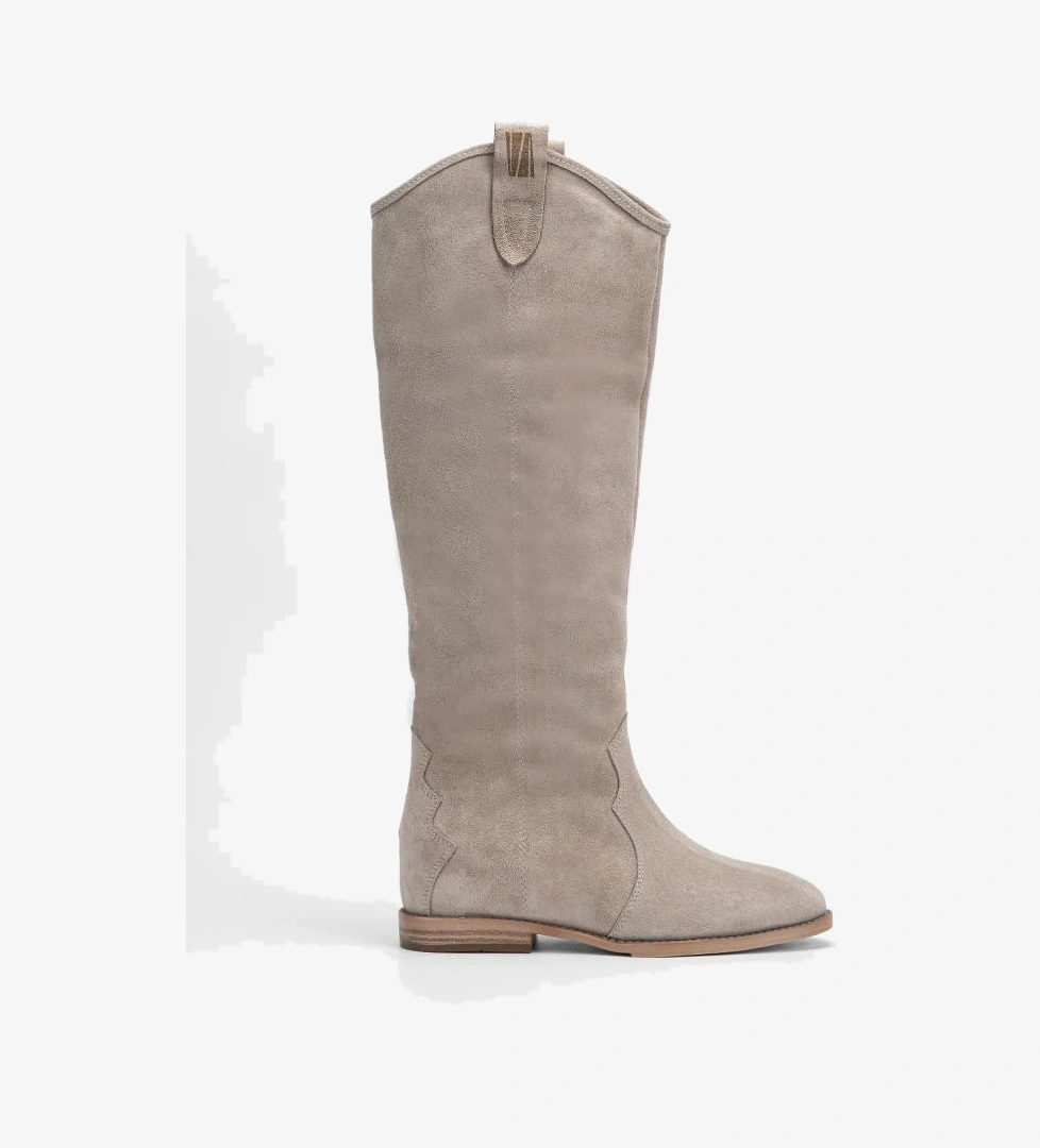 Valmenti Valmenti Kadın Bej Süet Hakiki Deri Çizme model görseli