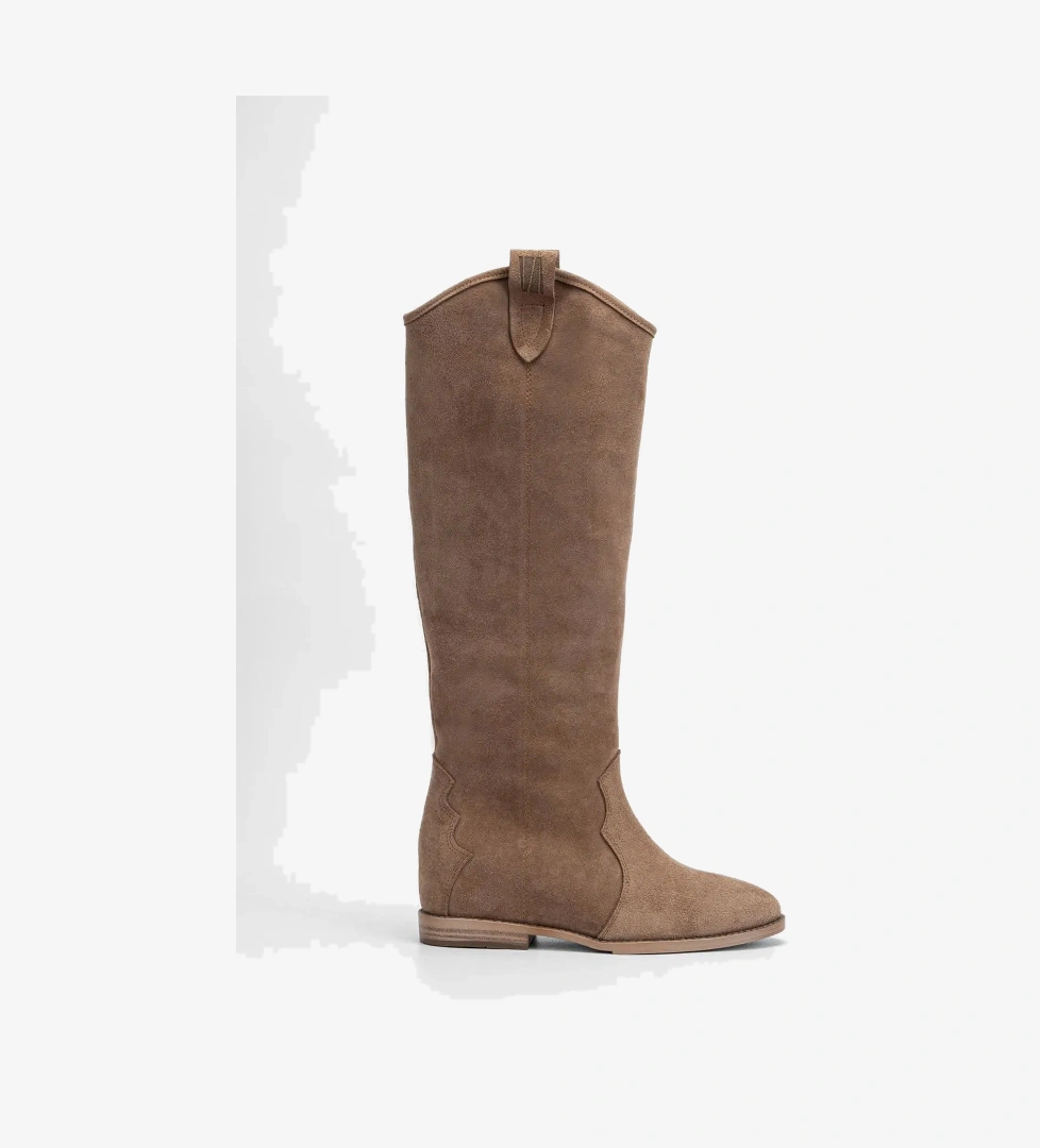 Valmenti Valmenti Kadın Tütün Süet Hakiki Deri Çizme model görseli