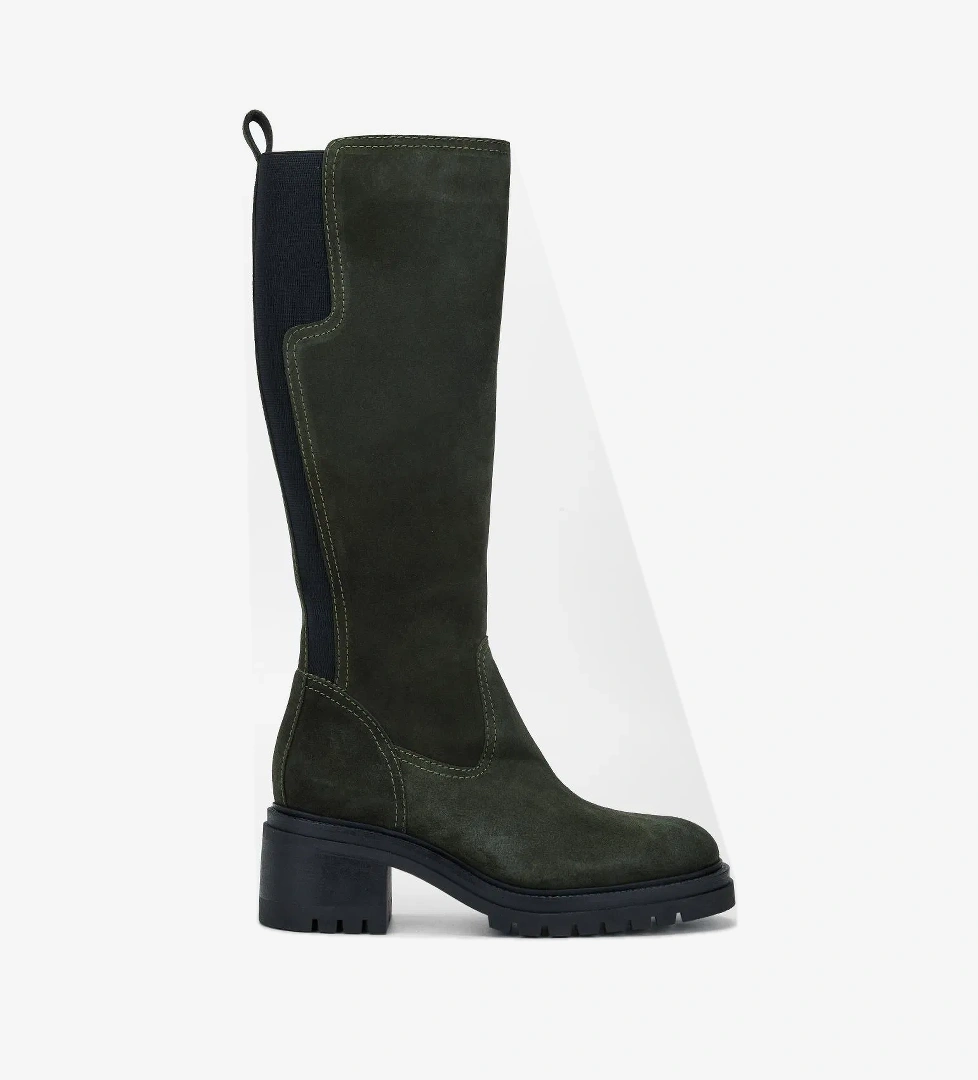 Valmenti Kadın Haki Süet Hakiki Deri Çizme - Görsel 1