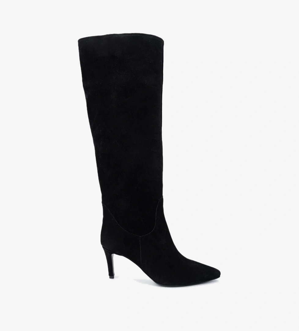 Valmenti Kadın . Siyah Süet Topuklu Çizme - Görsel 1