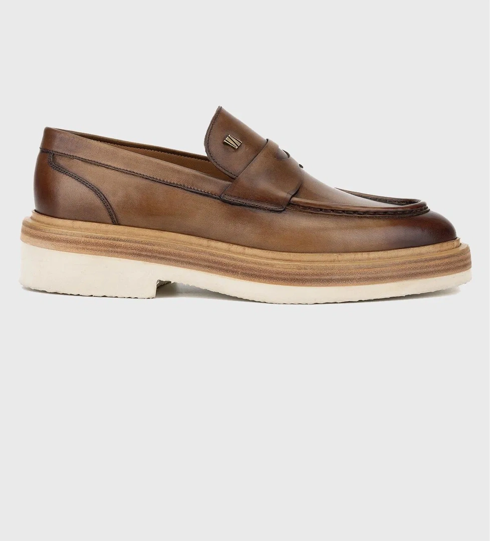 Valmenti Valmenti Erkek Ceviz Hakiki Deri Loafer Ayakkabı model görseli