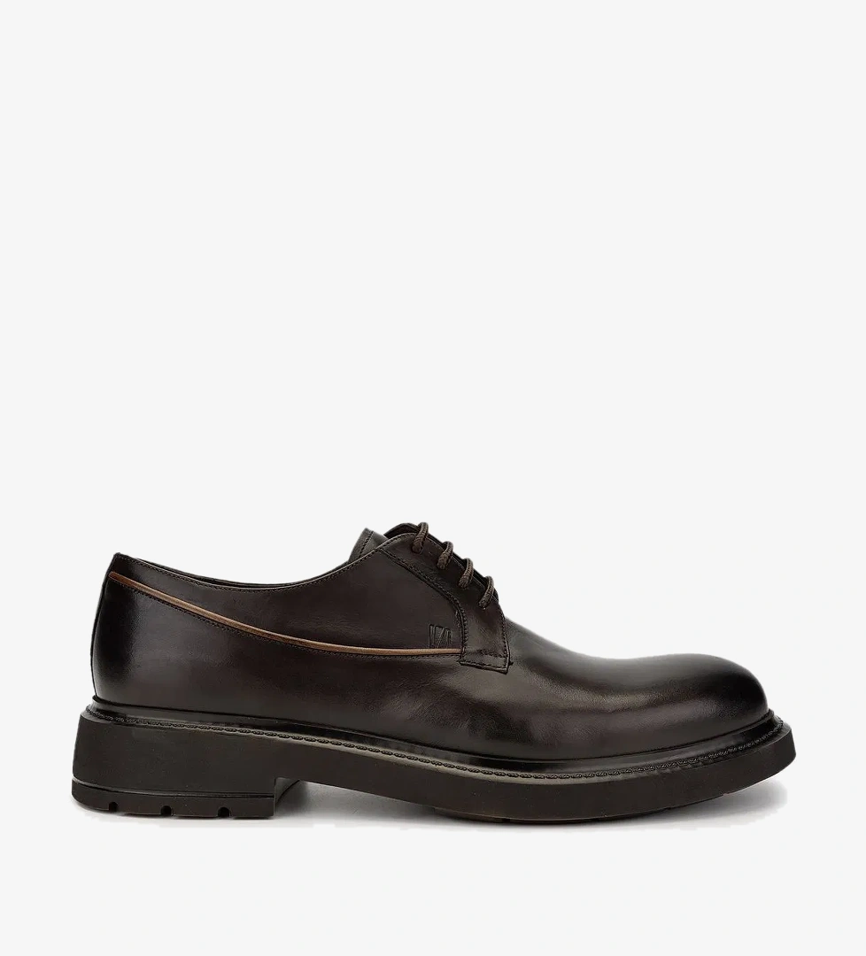 Valmenti Erkek Hakiki Deri Kahverengi Klasik Ayakkabı - Görsel 1