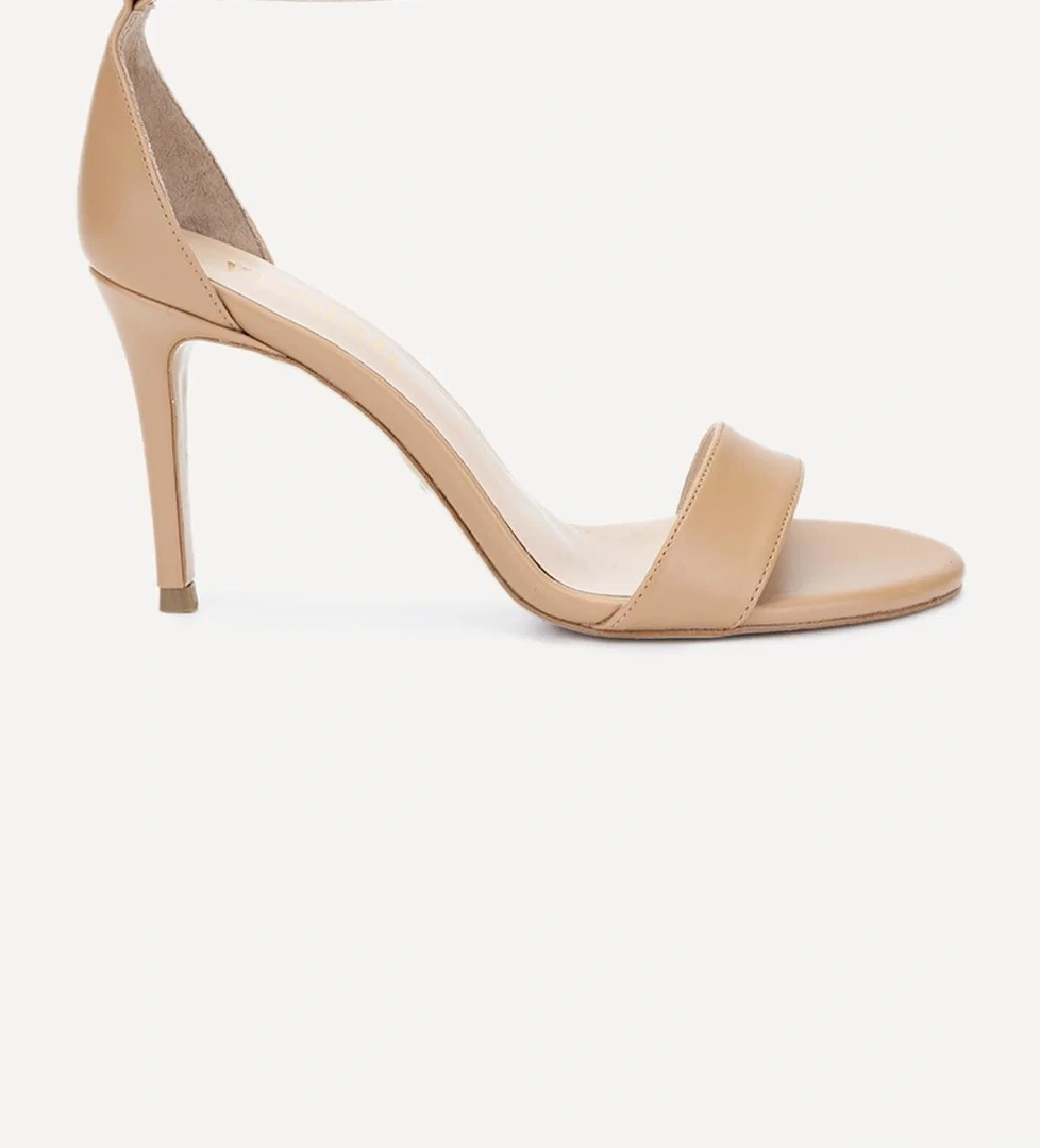 Valmenti Taine Kadın Bisküvi Cilt Hakiki Deri Topuklu Ayakkabı - Görsel 1