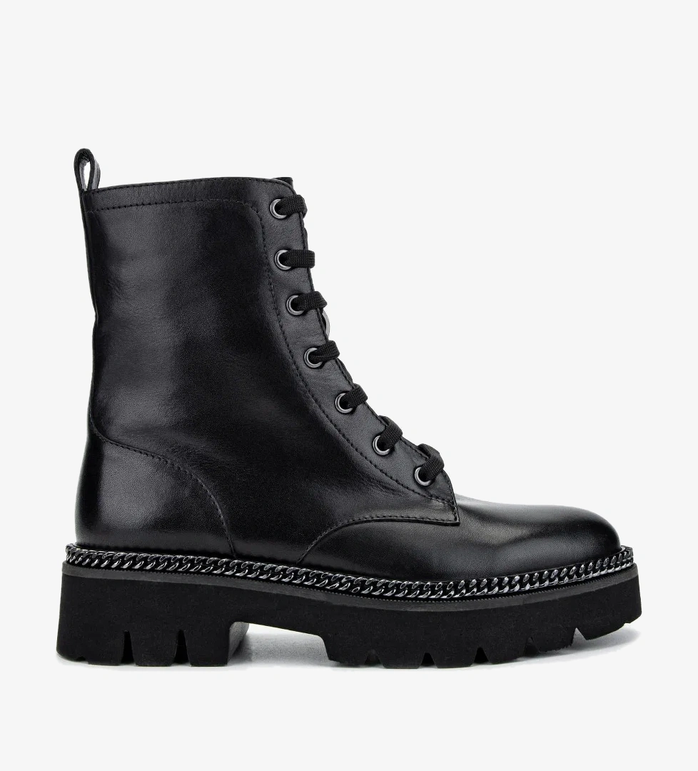 Valmenti Valmenti Kadın Hakiki Deri Siyah Deri Casual Bot model görseli