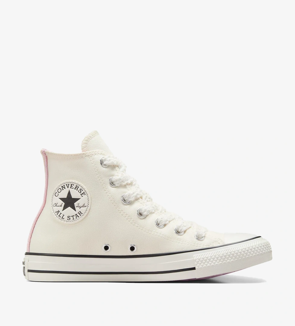 Converse Chuck Taylor All Star Crochet Laces Kadın Krem Sneaker - Görsel 1