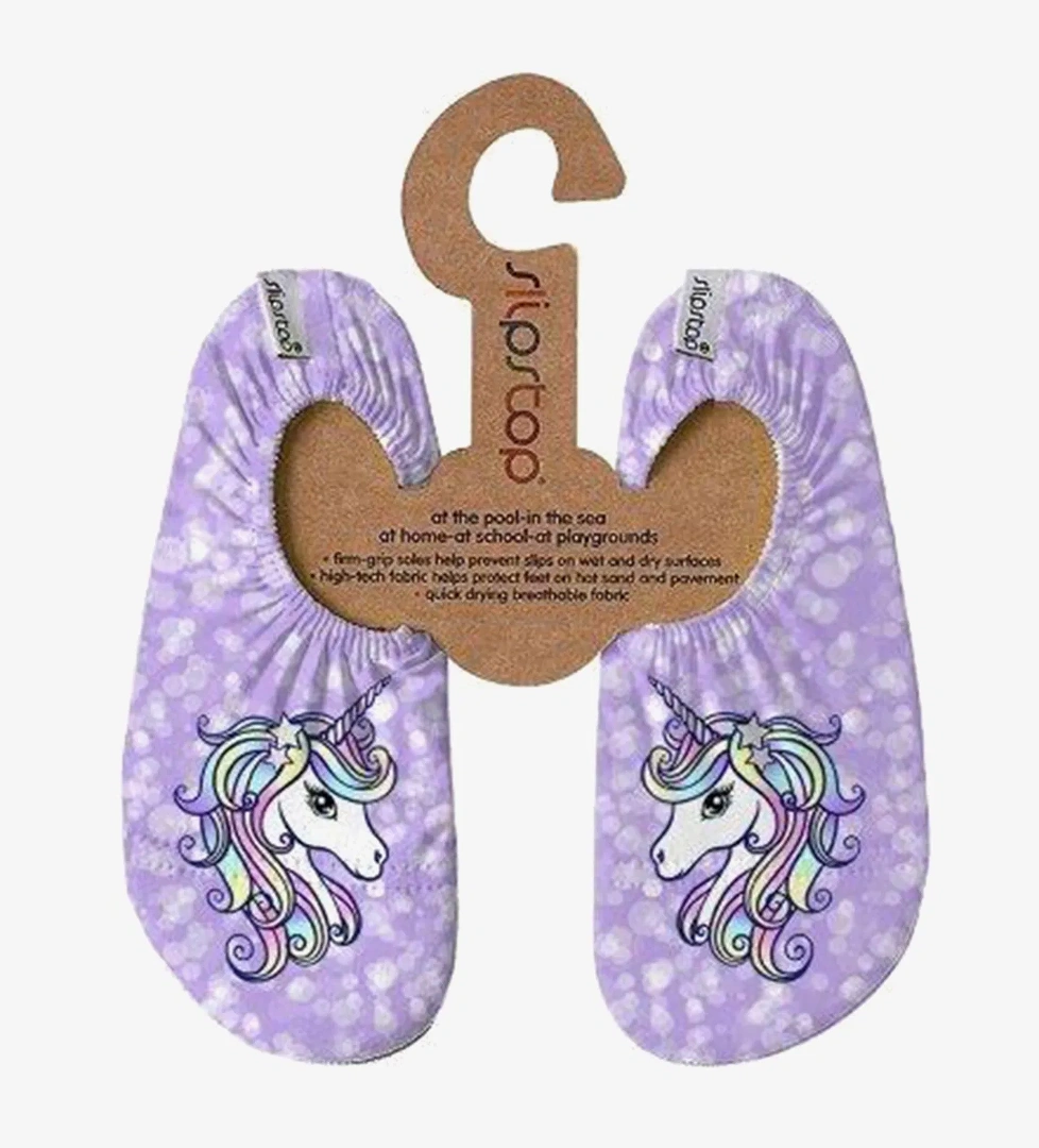 Slipstop Slipstop Filly Çocuk Unicorn Detaylı Lila Havuz Ayakkabısı model görseli