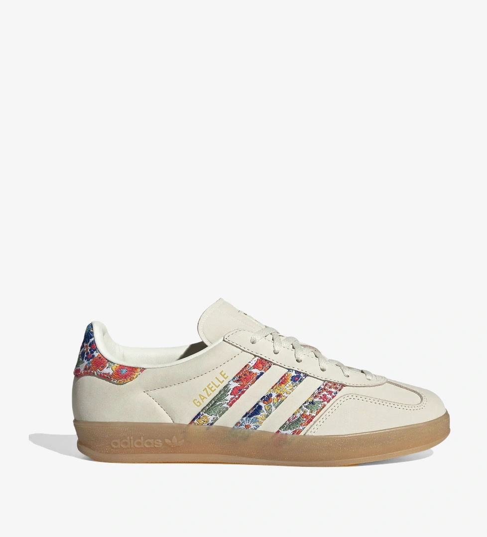 adidas Gazelle Indoor X Liberty London Kadın Krem Spor Ayakkabı - Görsel 1