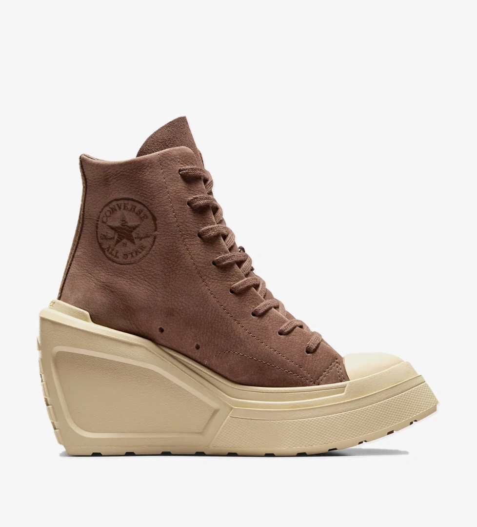 Converse Chuck 70 De Luxe Wedge Kadın Kahverengi Deri Platform Sneaker - Görsel 1