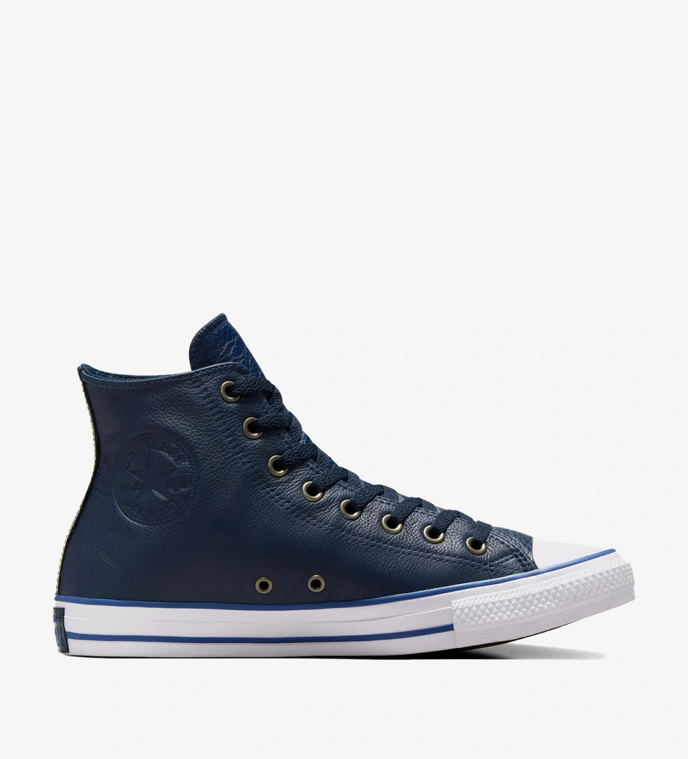 Converse Chuck Taylor All Star Unisex Lacivert Deri Sneaker - Görsel 1