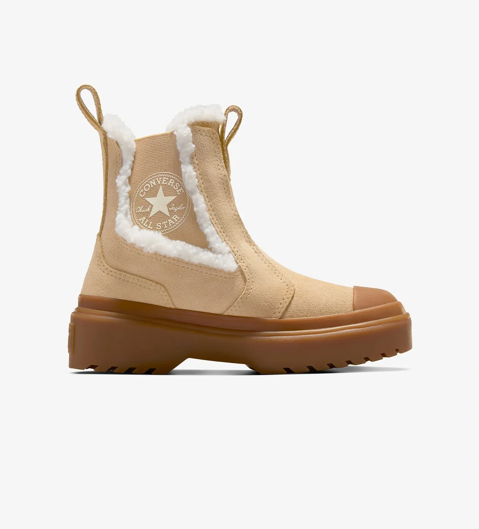 Converse Chuck Taylor All Star Chelsea Lugged Çocuk Kahverengi Süet Platform Bot