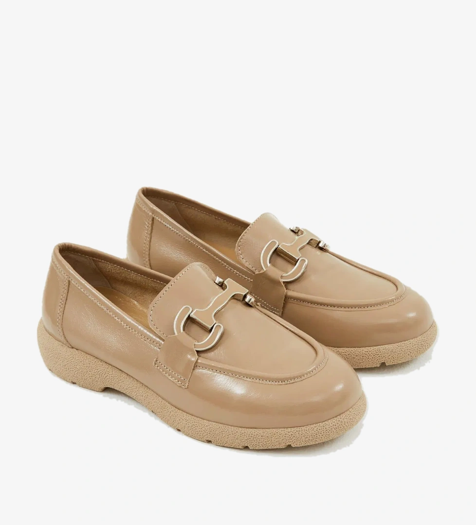 Tamer Tanca Tamer Tanca Kadın Hakiki Deri Vizon Rugan Loafer Ayakkabı model görseli