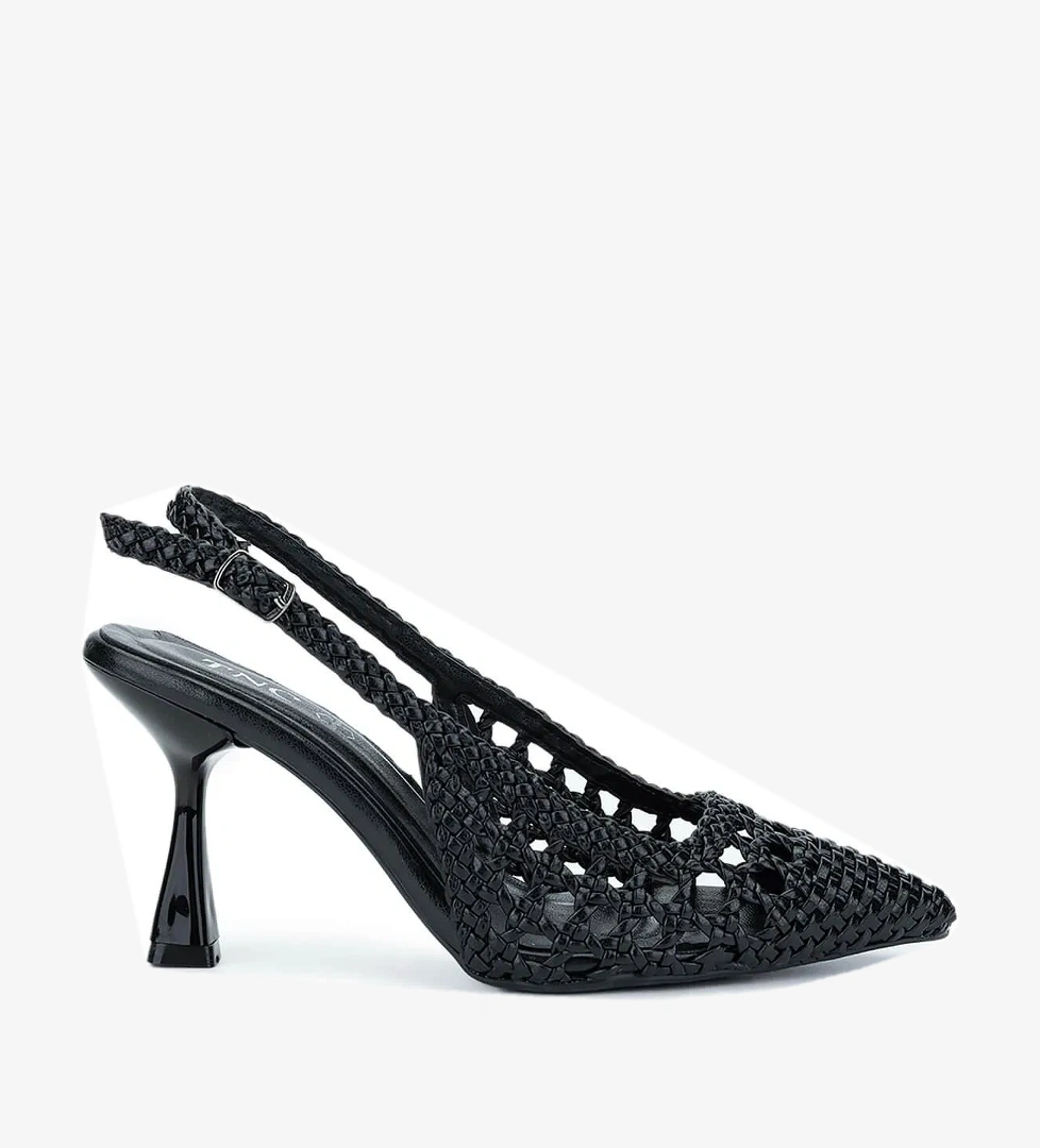 Tamer Tanca Kadın Vegan Siyah Topuklu Ayakkabı - Görsel 1