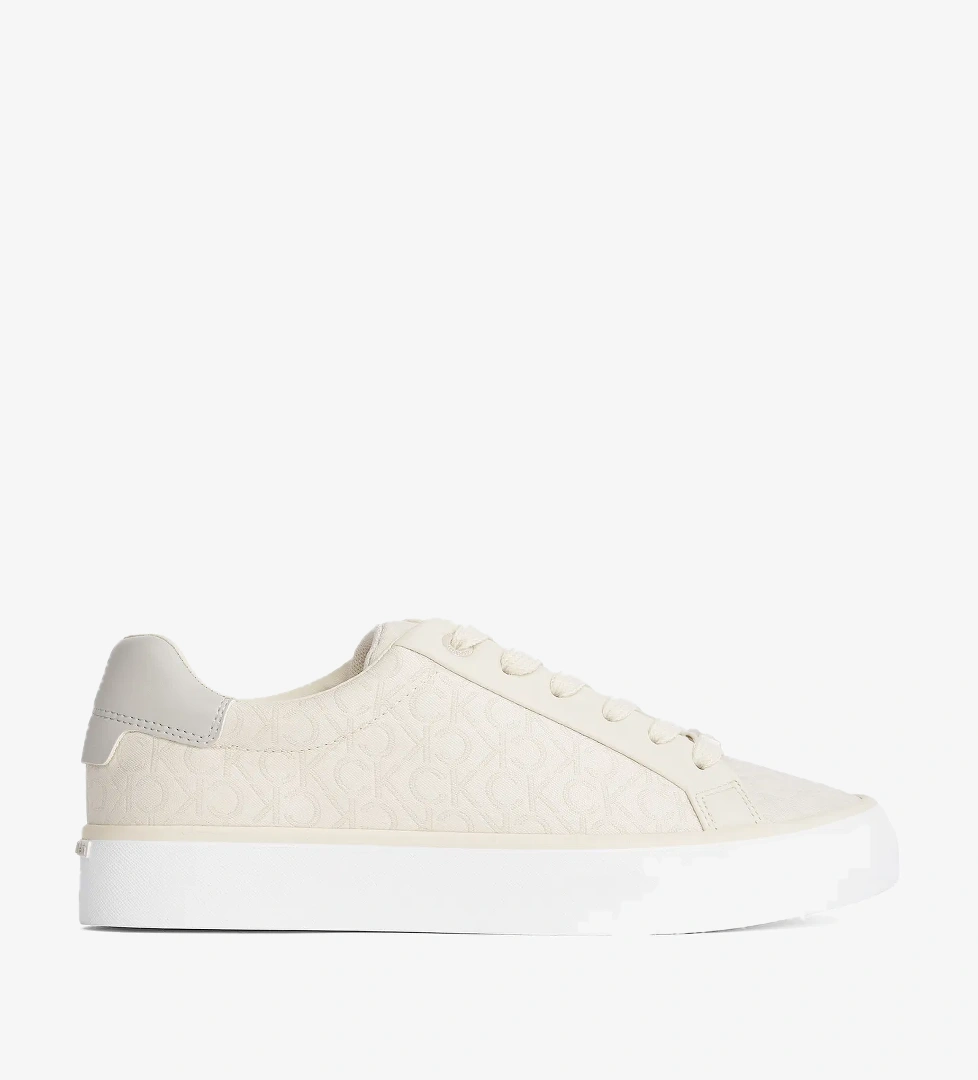 Calvin Klein Vulcanic Lace Up Kadın Bej Sneaker - Görsel 1
