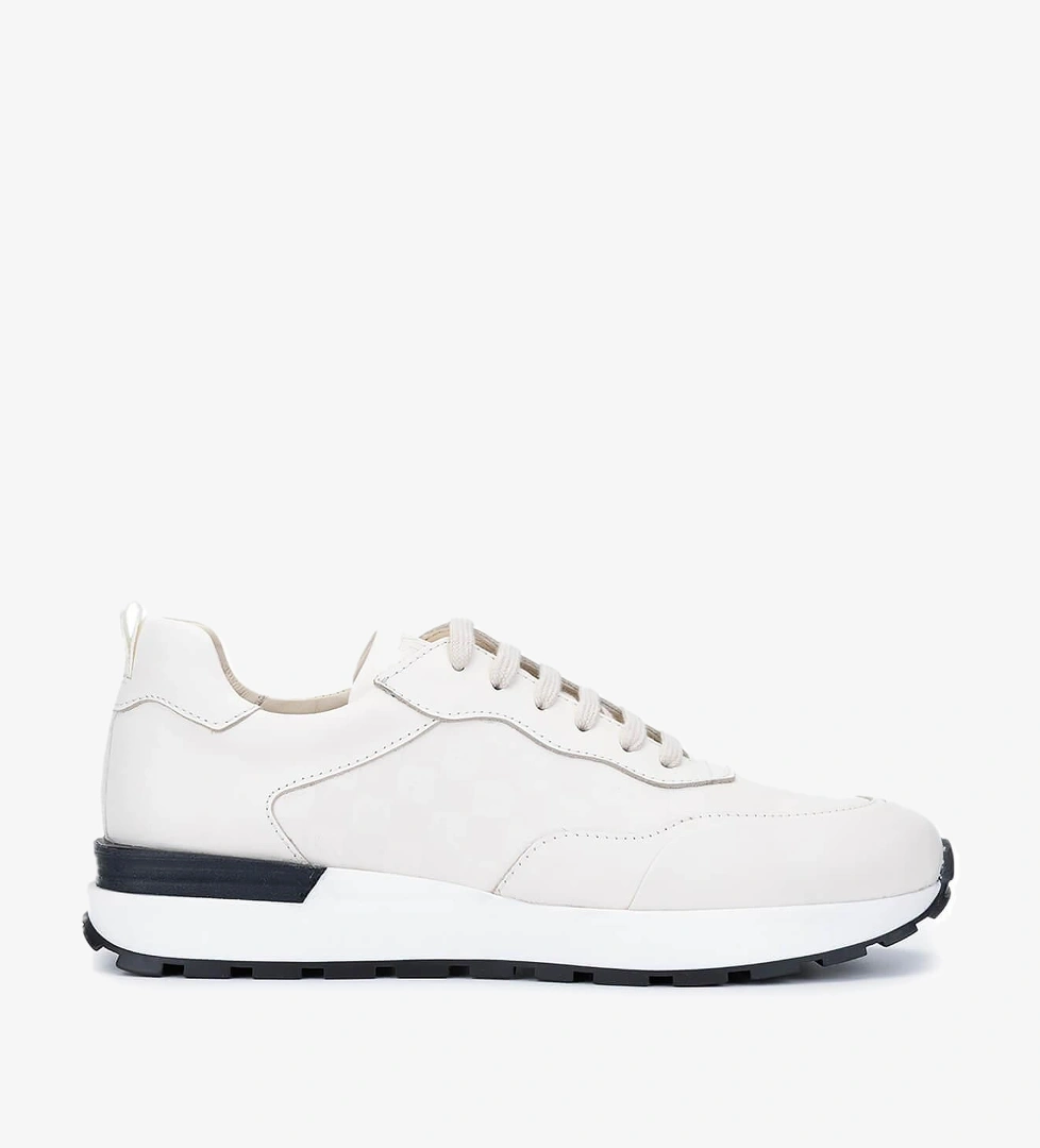 Tamer Tanca Tamer Tanca Bej Erkek Hakiki Deri Fildişi Sneakers &amp; Spor Ayakkabı FashFed'de! Bej - 1. görsel