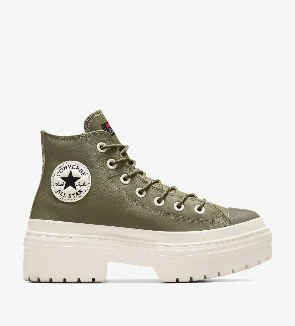 Converse Chuck Taylor All Star Lugged Heel Unisex Yeşil Deri Platform Bot