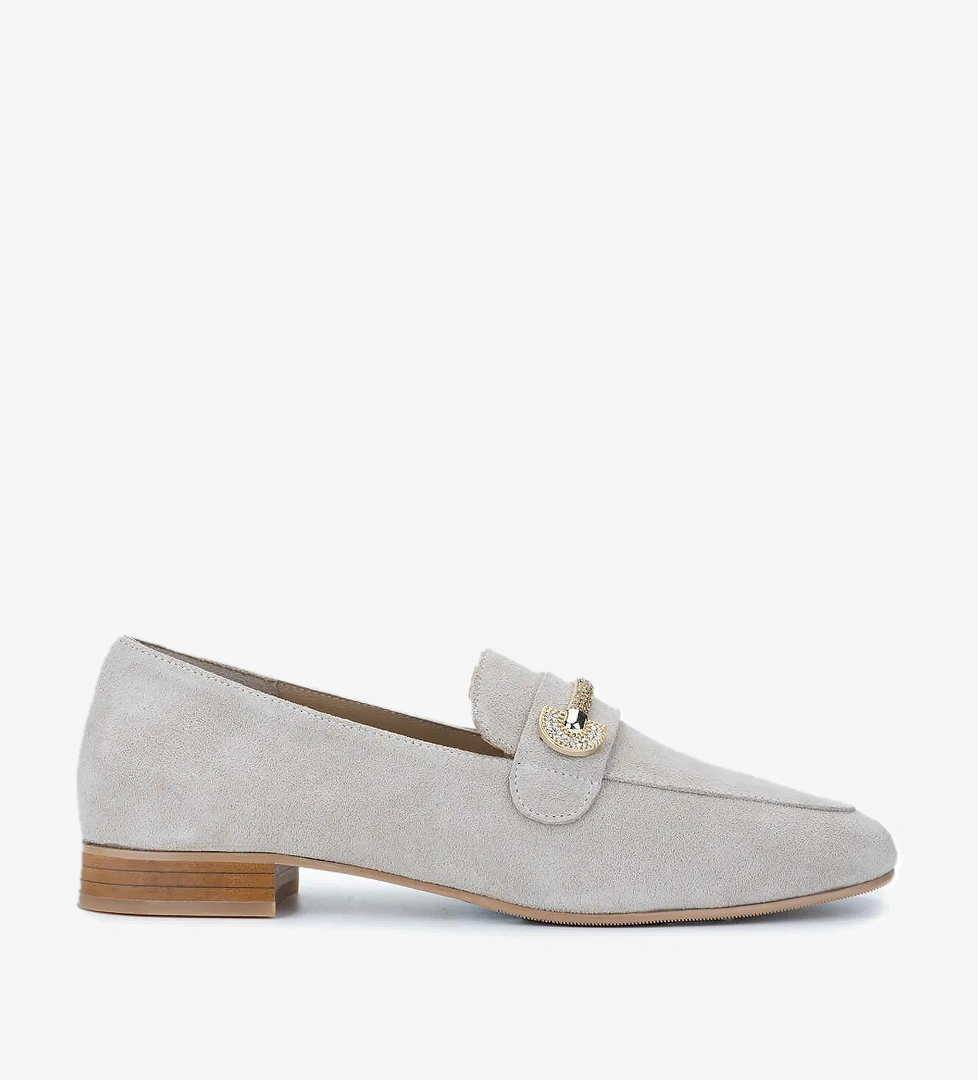 Tamer Tanca Tamer Tanca Kadın Hakiki Deri Bej Süet Loafer Ayakkabı model görseli