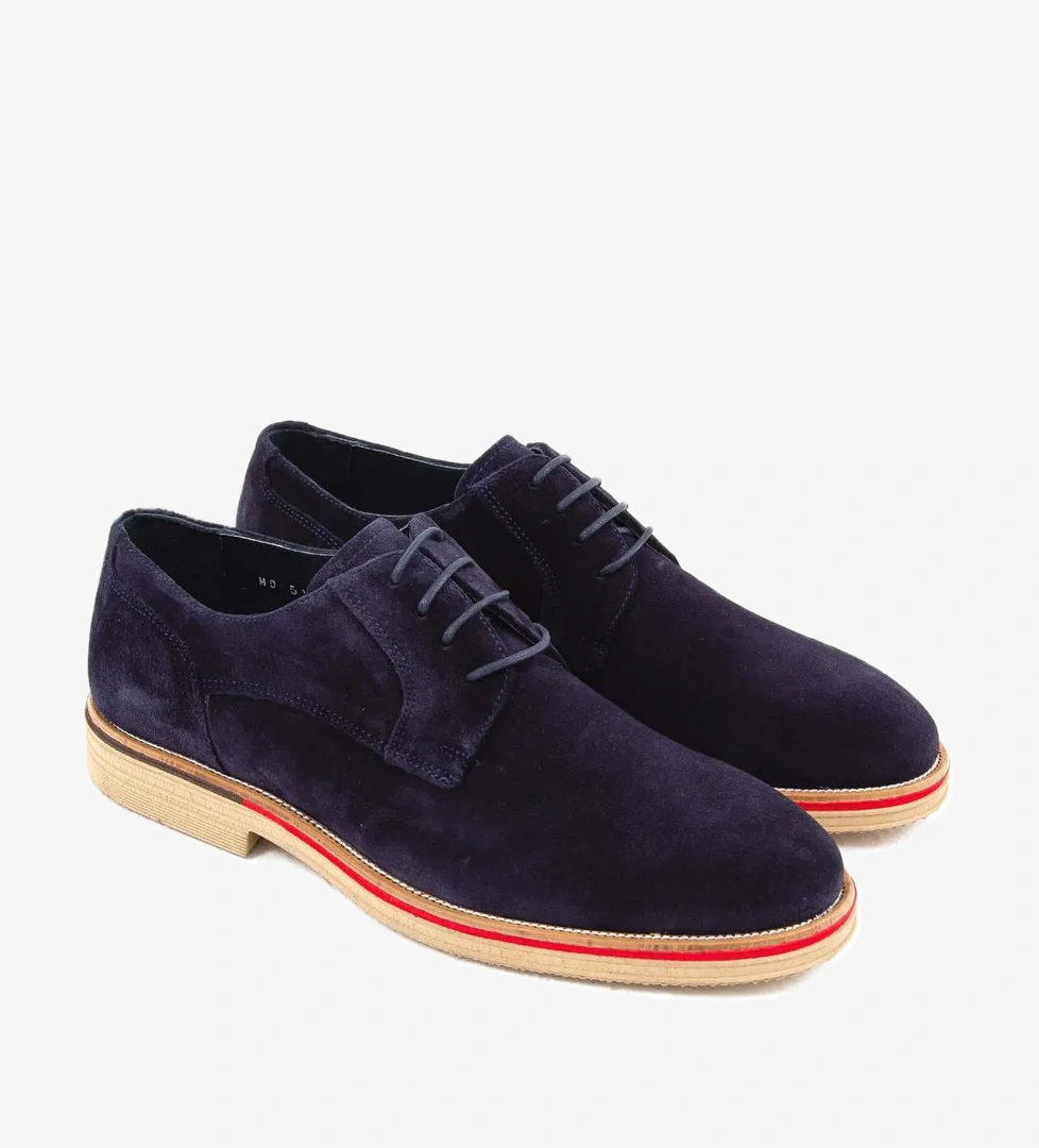 Tamer Tanca Erkek Hakiki Deri Lacivert Casual Ayakkabı - Görsel 1