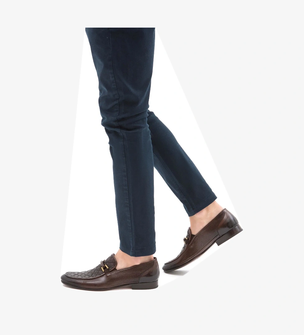 Tamer Tanca Tamer Tanca Erkek Hakiki Deri Kahverengi Makosen Ayakkabı model görseli