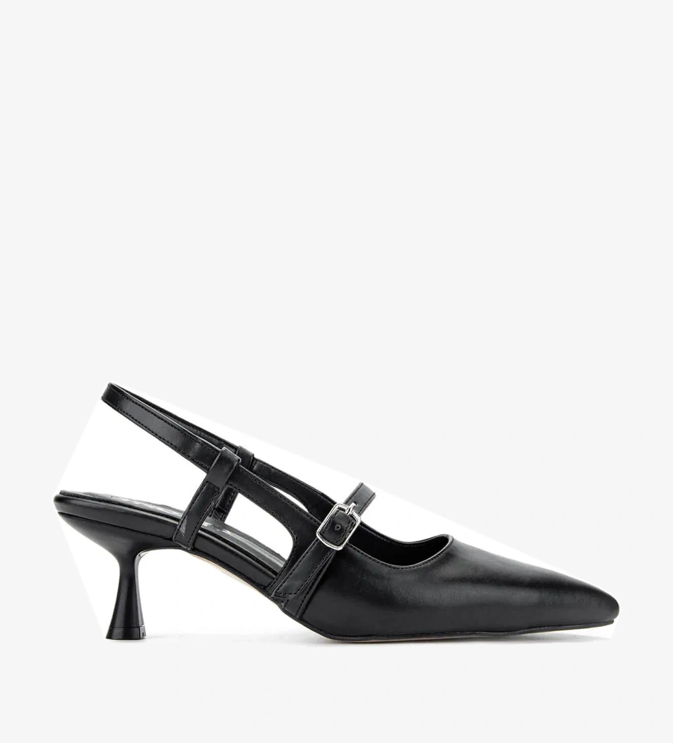 Tamer Tanca Tamer Tanca Kadın Hakiki Deri Siyah Deri Topuklu Ayakkabı model görseli