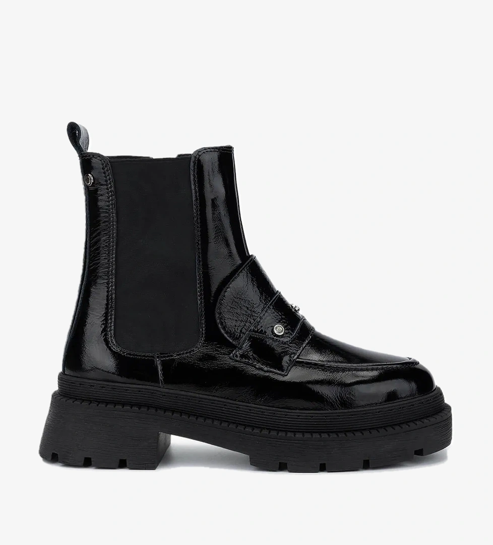 Tamer Tanca Tamer Tanca Kadın Hakiki Deri Siyah Rugan Casual Bot model görseli