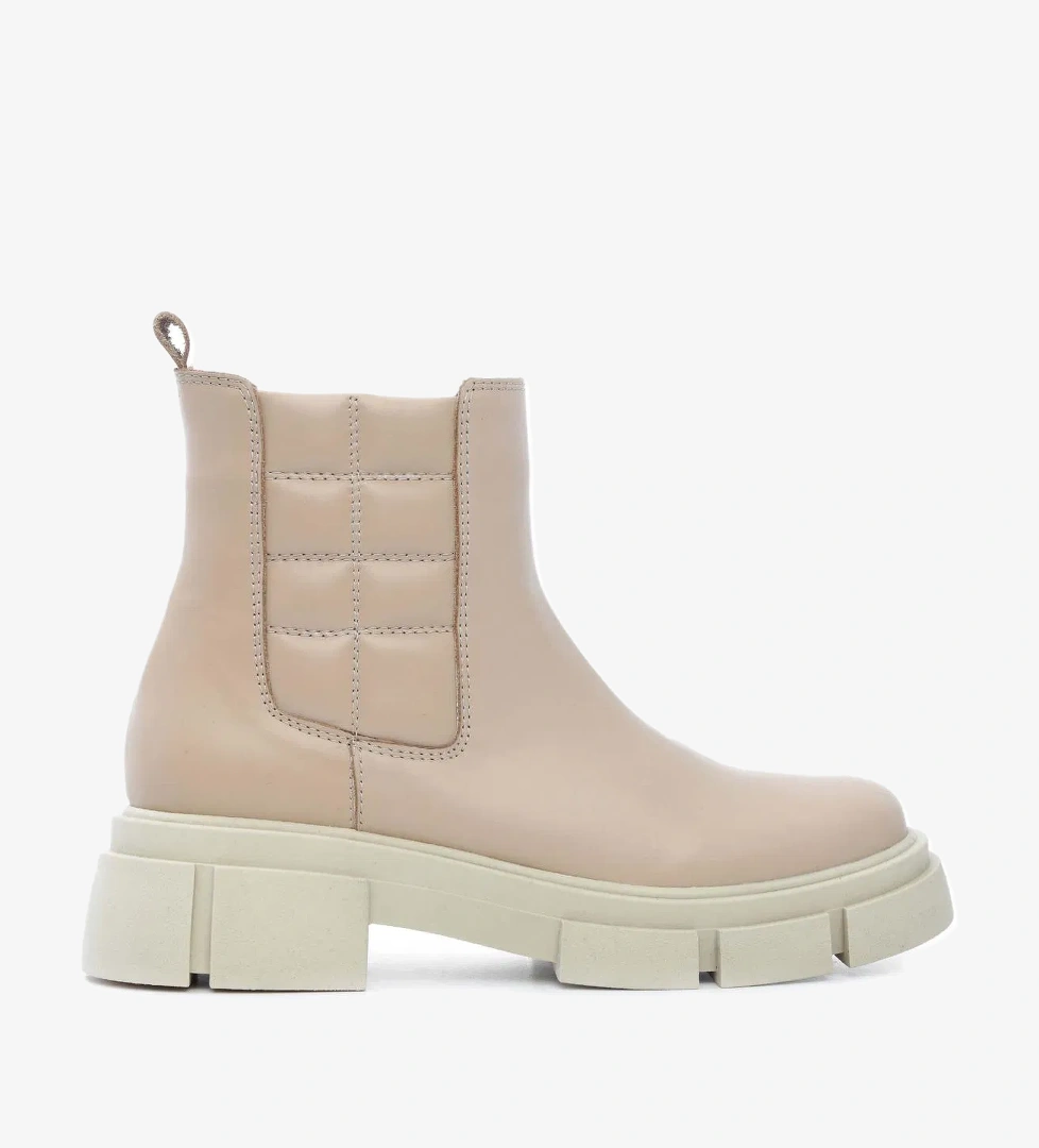 Tamer Tanca Kadın Hakiki Deri Bej Spor Bot - Görsel 1