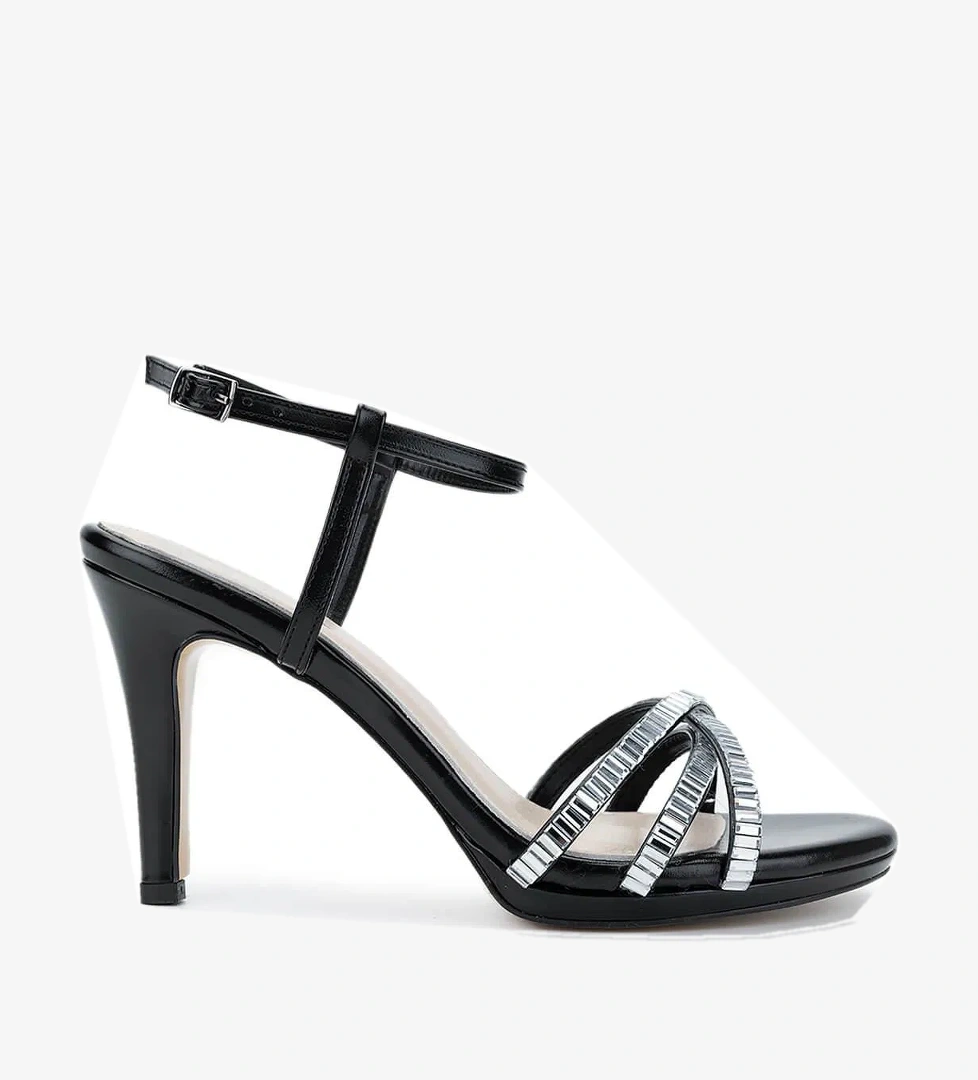 Tamer Tanca Kadın Vegan Siyah Topuklu Ayakkabı - Görsel 1