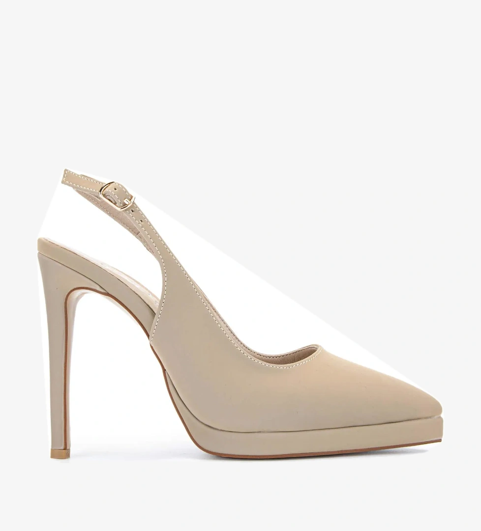 Tamer Tanca Tamer Tanca Kadın Vegan Bej Topuklu Ayakkabı model görseli