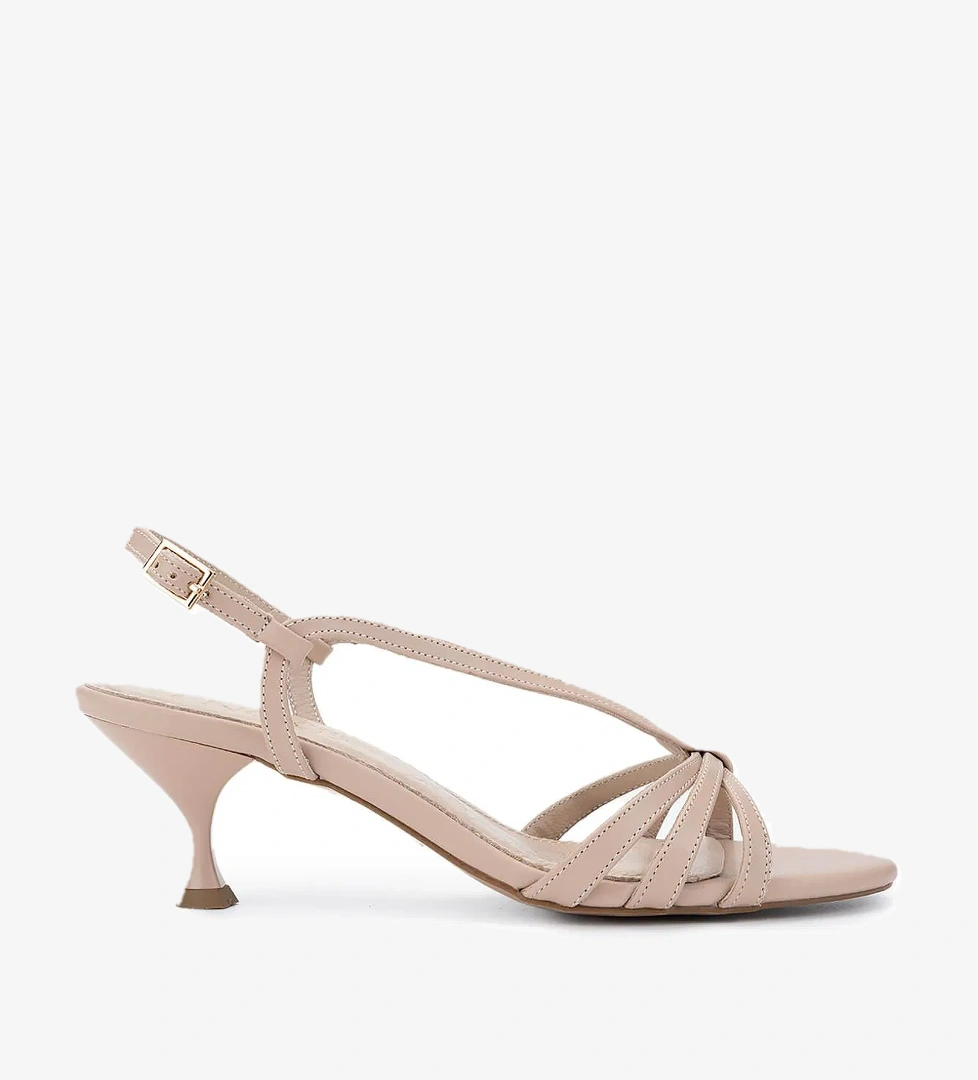 Tamer Tanca Kadın Vegan Bej Topuklu Ayakkabı - Görsel 1