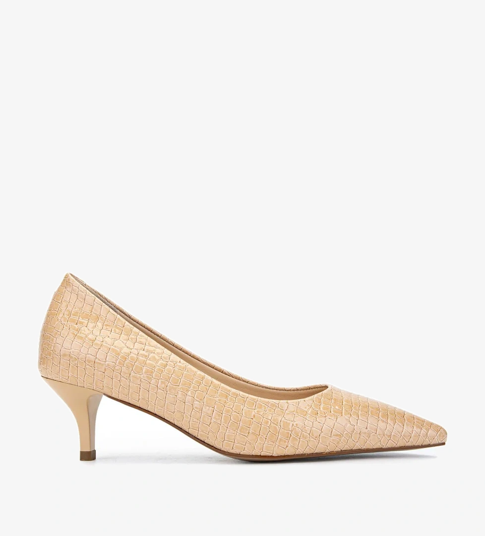 Tamer Tanca Tamer Tanca Kadın Hakiki Deri Bej Stiletto Ayakkabı model görseli