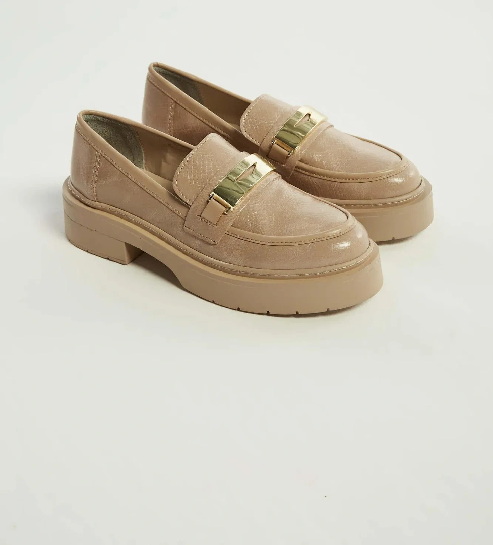 Tamer Tanca Tamer Tanca Kadın Vegan Nude Loafer Ayakkabı model görseli