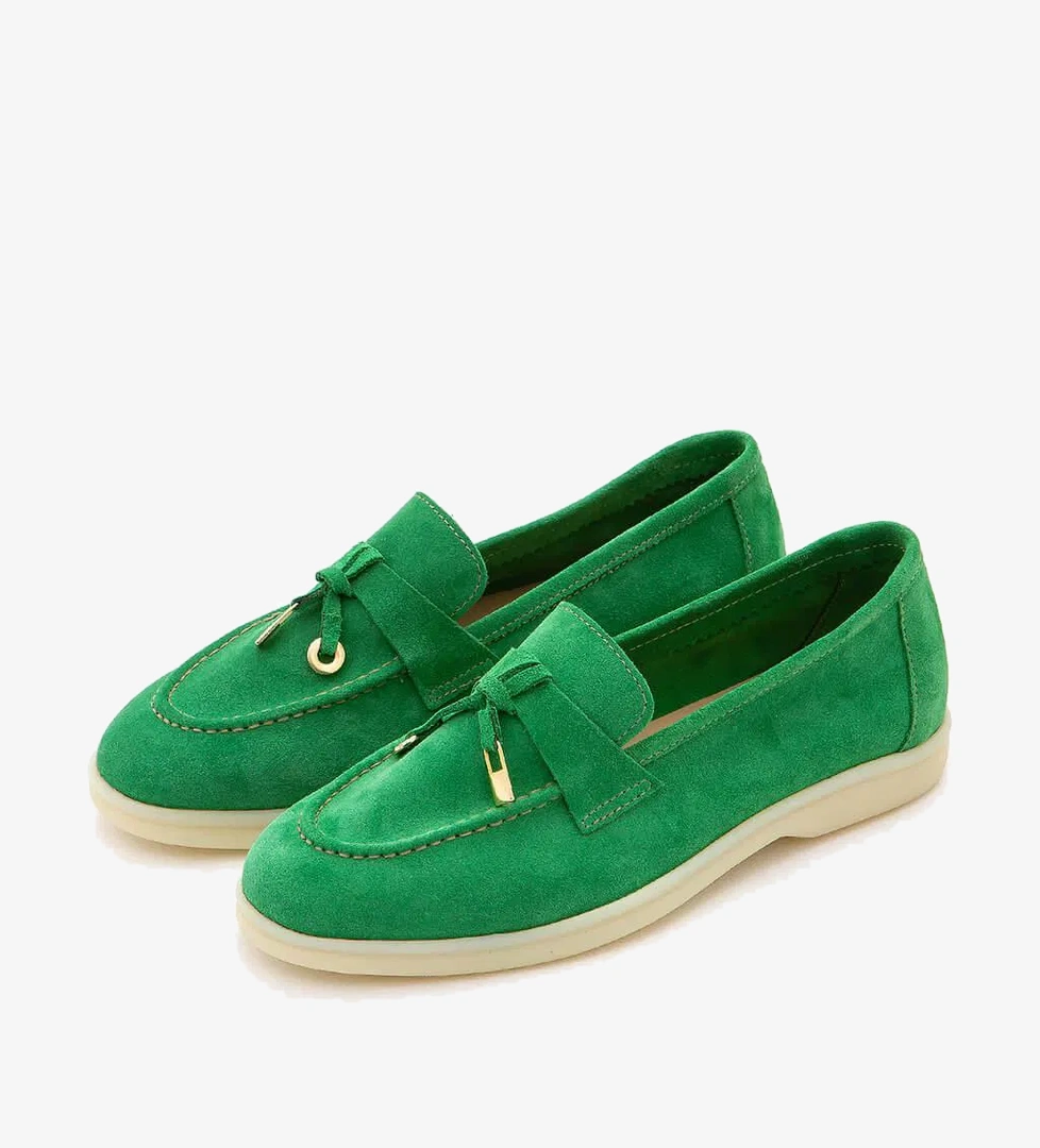 Tamer Tanca Tamer Tanca Kadın Hakiki Deri Yeşil Loafer Ayakkabı model görseli