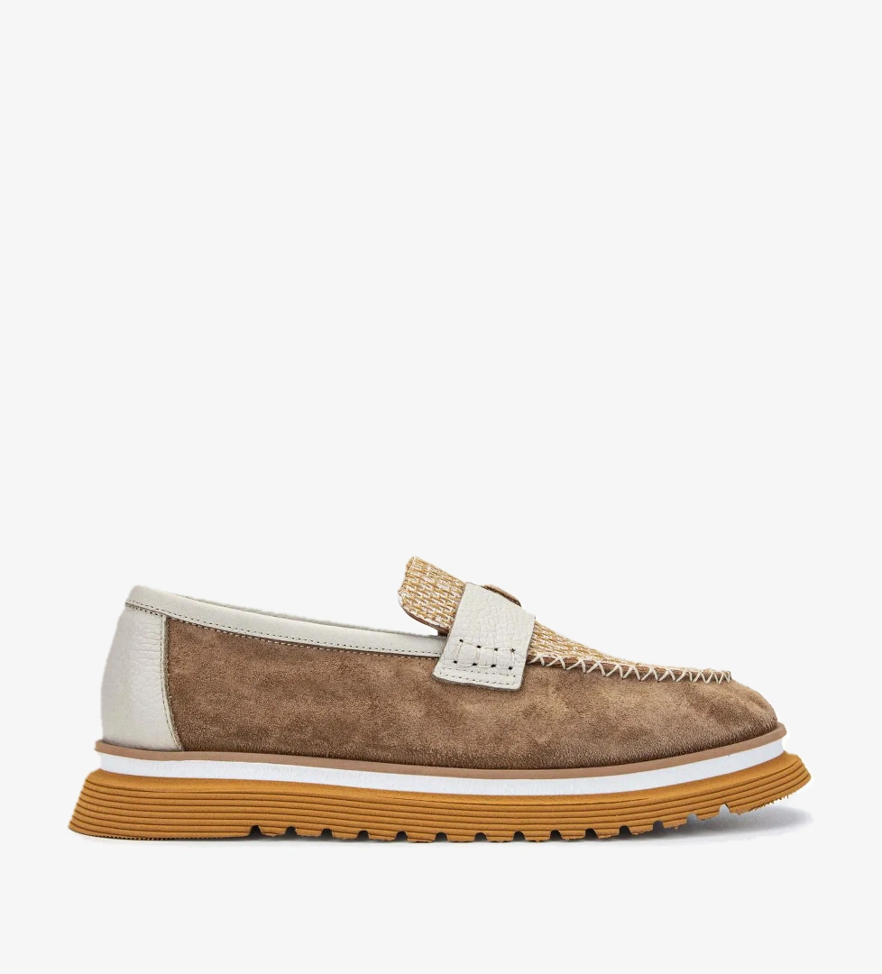 Tamer Tanca Tamer Tanca Kahverengi Kadın Hakiki Deri Tütün Süet Loafer Ayakkabı Casual Ayakkabı | FashFed Kahverengi - 1. görsel