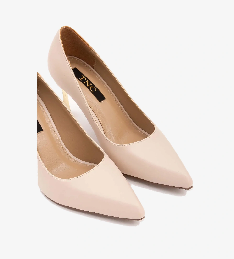 Tamer Tanca Kadın Vegan Bej Stiletto Ayakkabı - Görsel 1