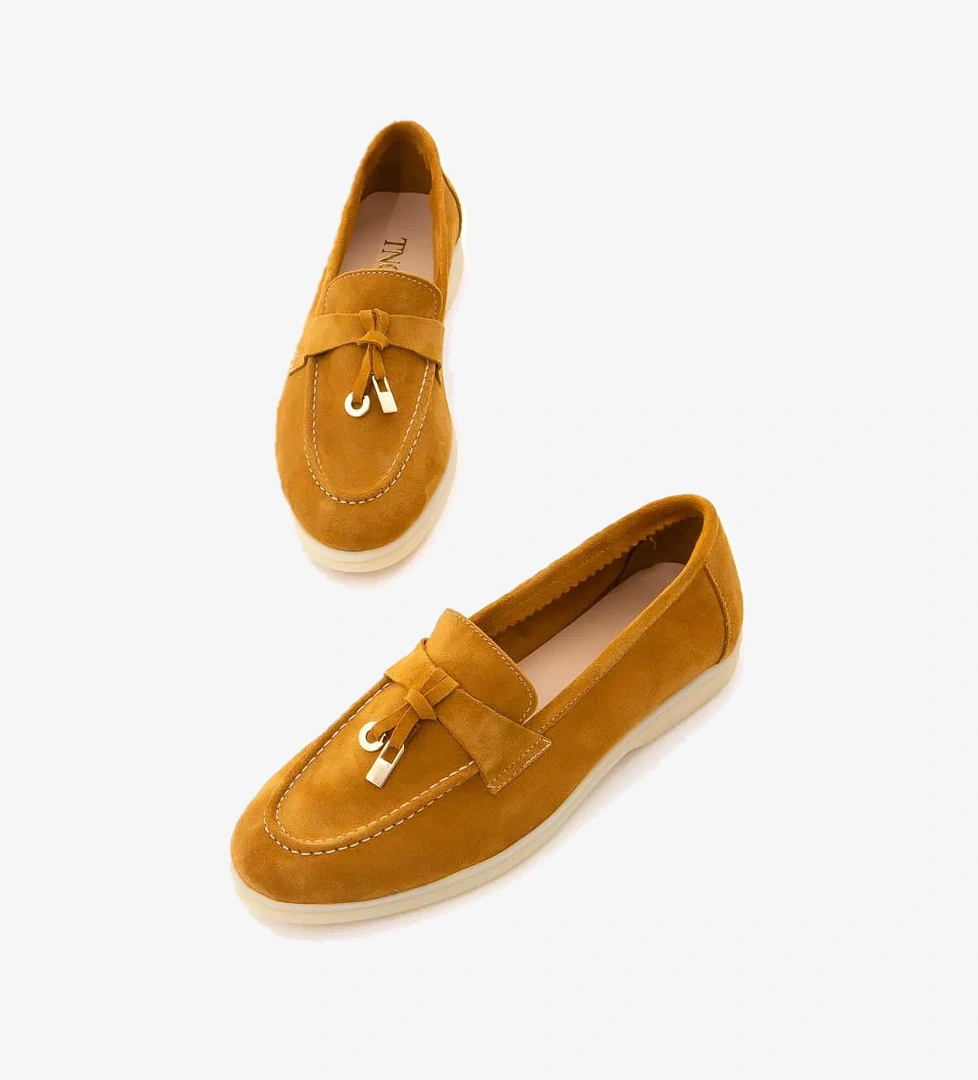 Tamer Tanca Kadın Hakiki Deri Hardal Loafer Ayakkabı - Görsel 1