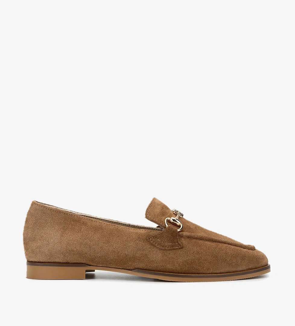 Tamer Tanca Tamer Tanca Kadın Hakiki Deri Tütün Süet Loafer Ayakkabı model görseli