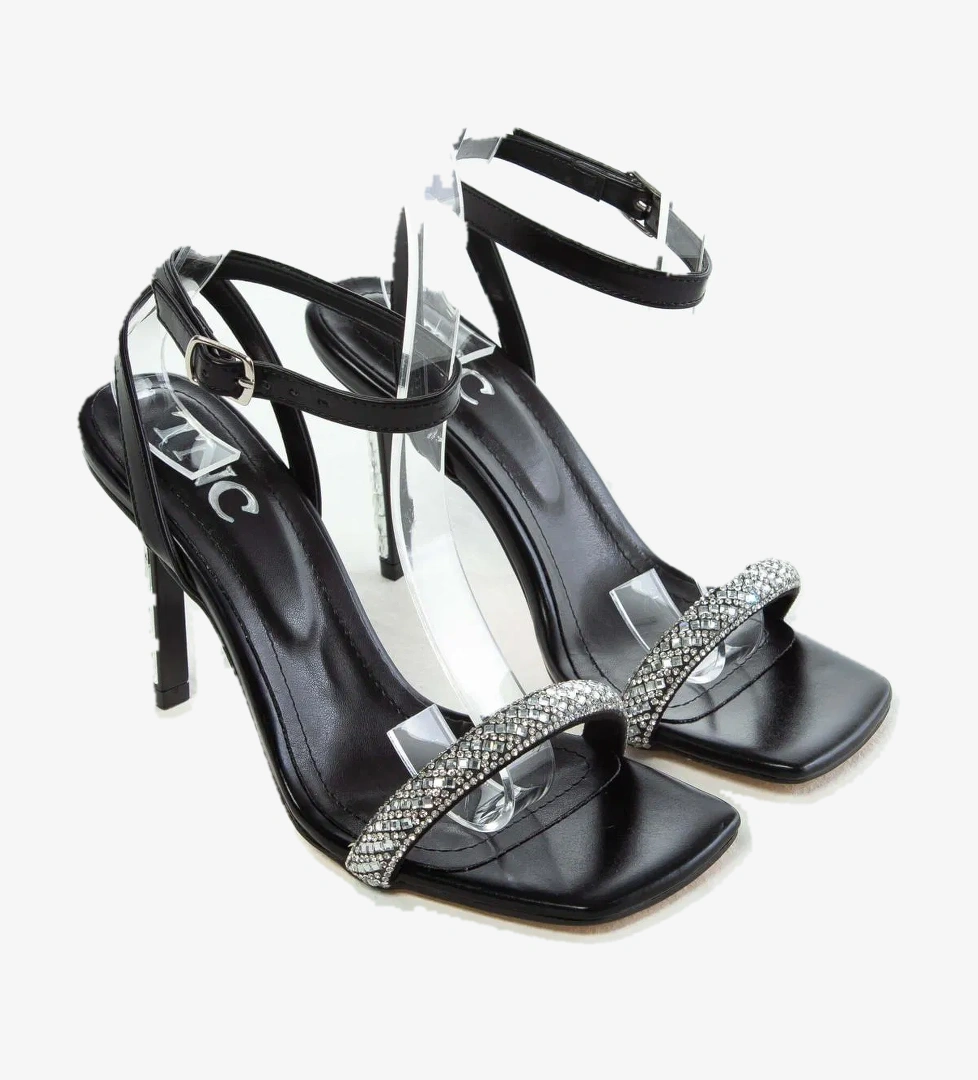 Tamer Tanca Tamer Tanca Kadın Vegan Siyah Rugan Abiye Ayakkabı model görseli