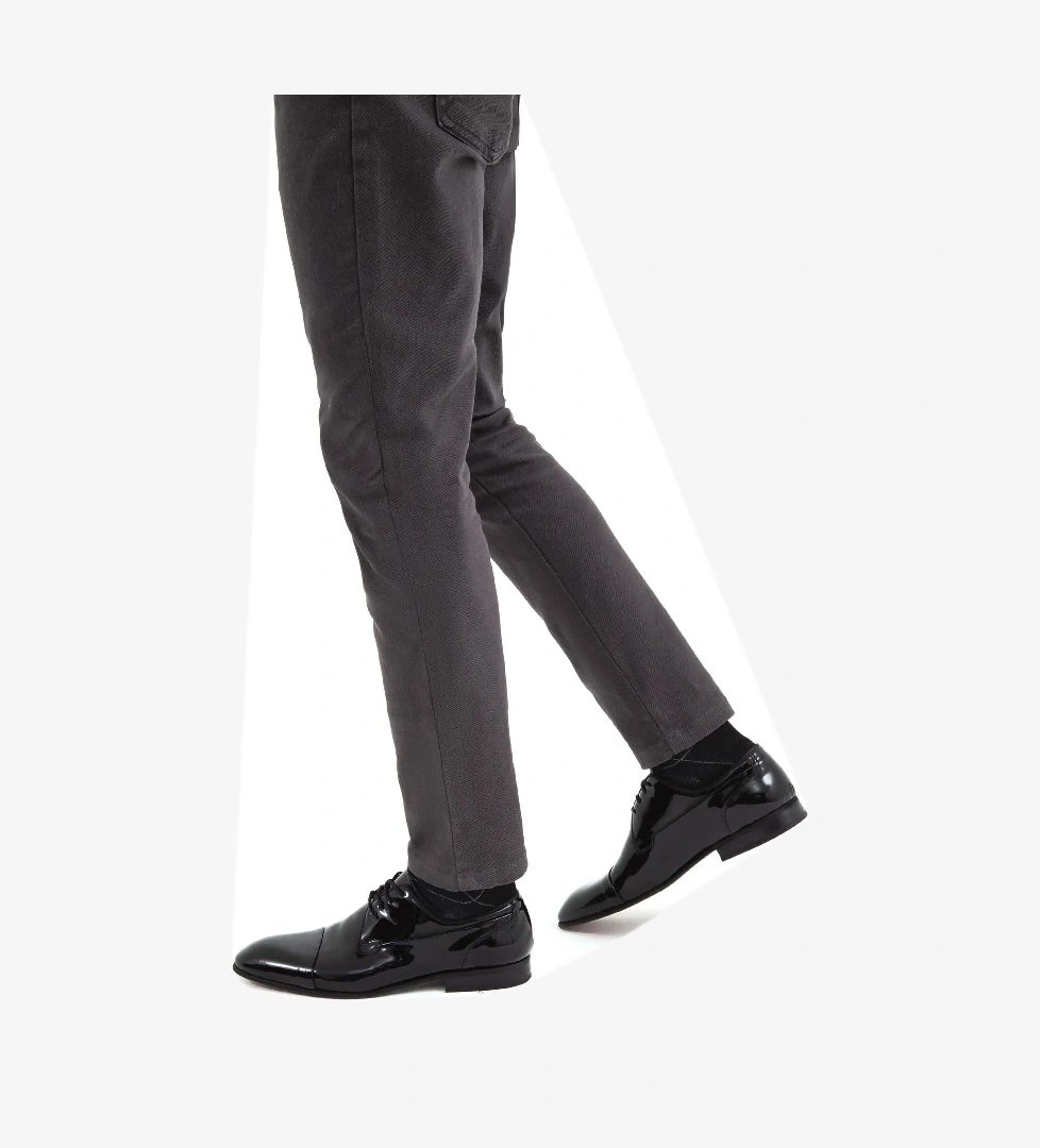 Tamer Tanca Tamer Tanca Erkek Hakiki Deri Siyah Rugan Klasik Ayakkabı model görseli